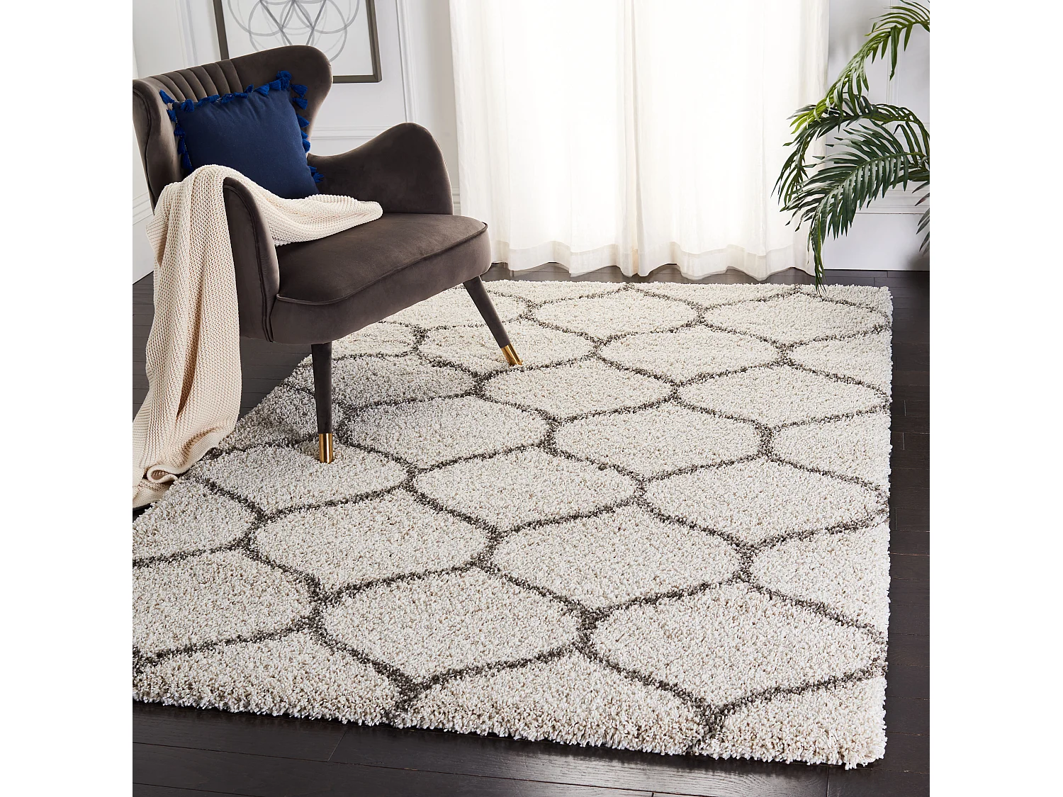 Tapis Neutre/Gris 91 X 152 cm - Zoey