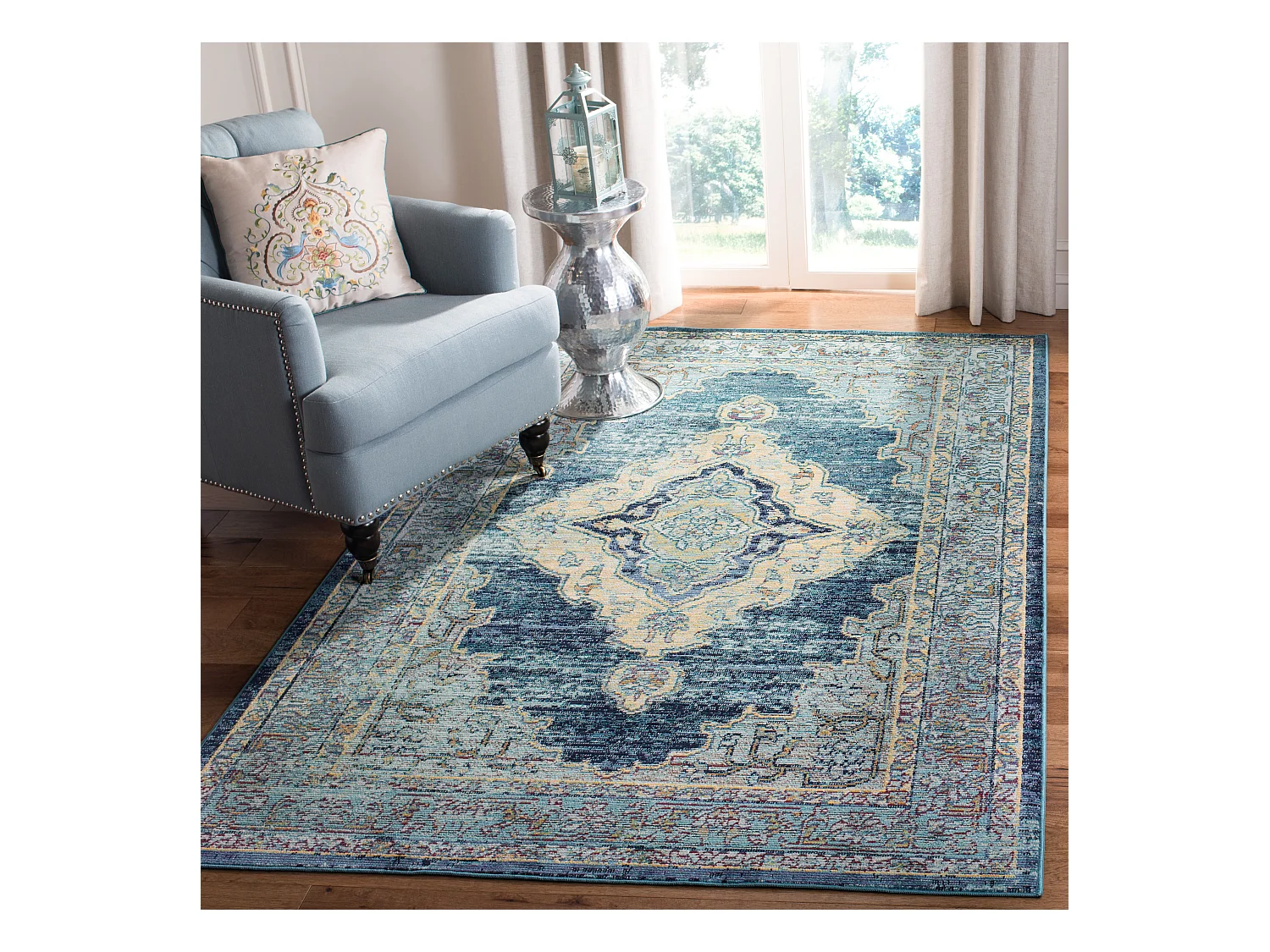 Tapis Bleu/Jaune 122 X 183 cm - Dahila