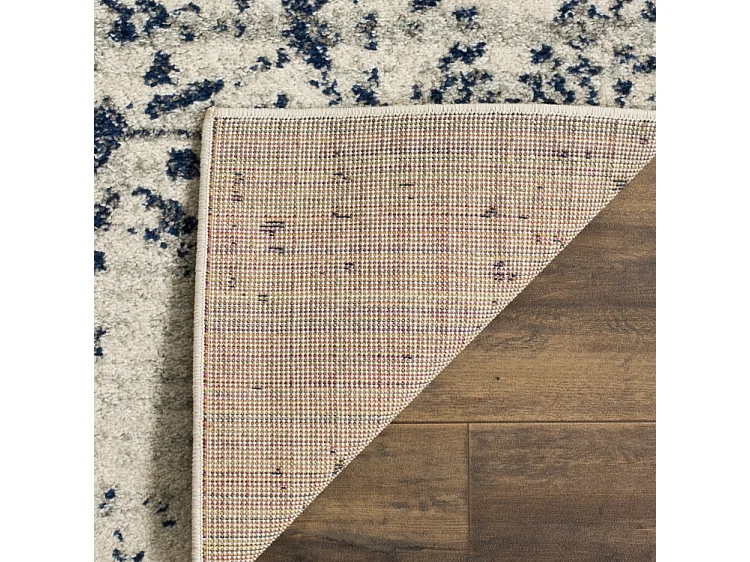 Tapis Neutre/Bleu Marine 69 X 122 cm - Merryl