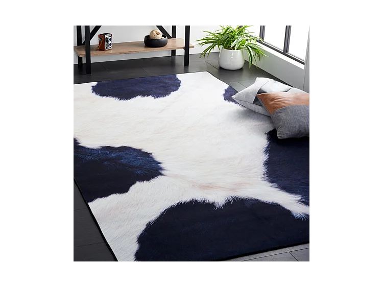 Tapis Ivoire/Bleu Foncé 152 X 244 cm - Elspeth