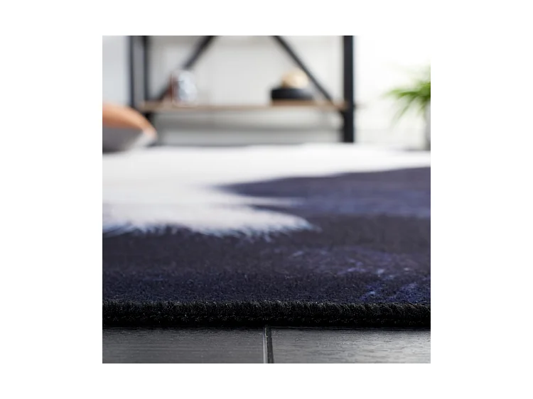 Tapis Ivoire/Bleu Foncé 76 X 244 cm - Elspeth