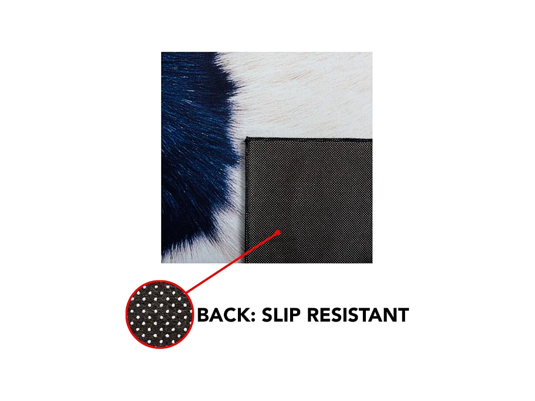 Tapis Ivoire/Bleu Foncé 76 X 244 cm - Elspeth