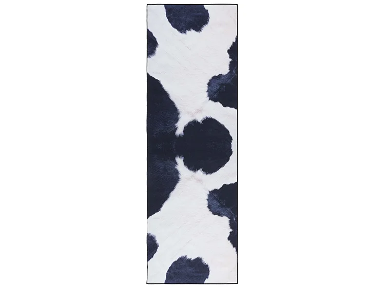 Tapis Ivoire/Bleu Foncé 76 X 244 cm - Elspeth