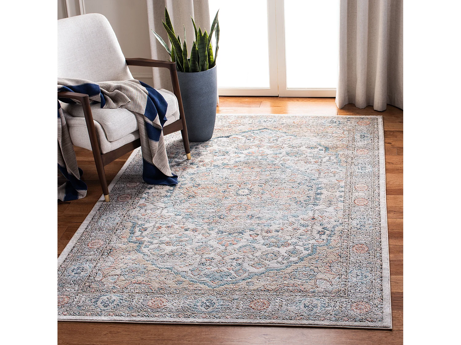 Tapis Gris/Bleu 155 X 229 cm - Josephine