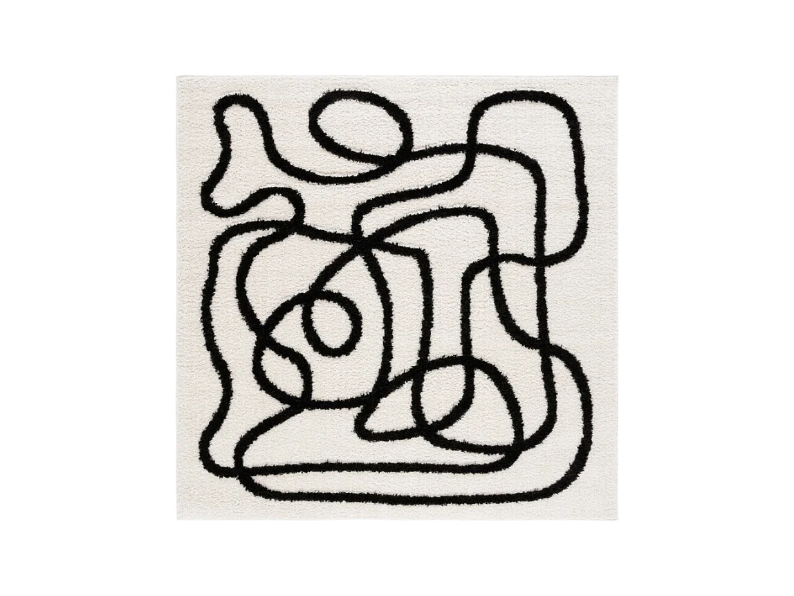 Tapis Ivoire/Noir 201 X 201 cm - Verena