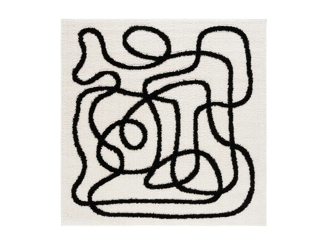 Tapis Ivoire/Noir 201 X 201 cm - Verena