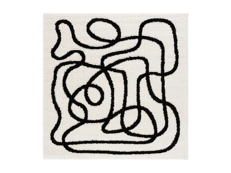 Tapis Ivoire/Noir 201 X 201 cm - Verena