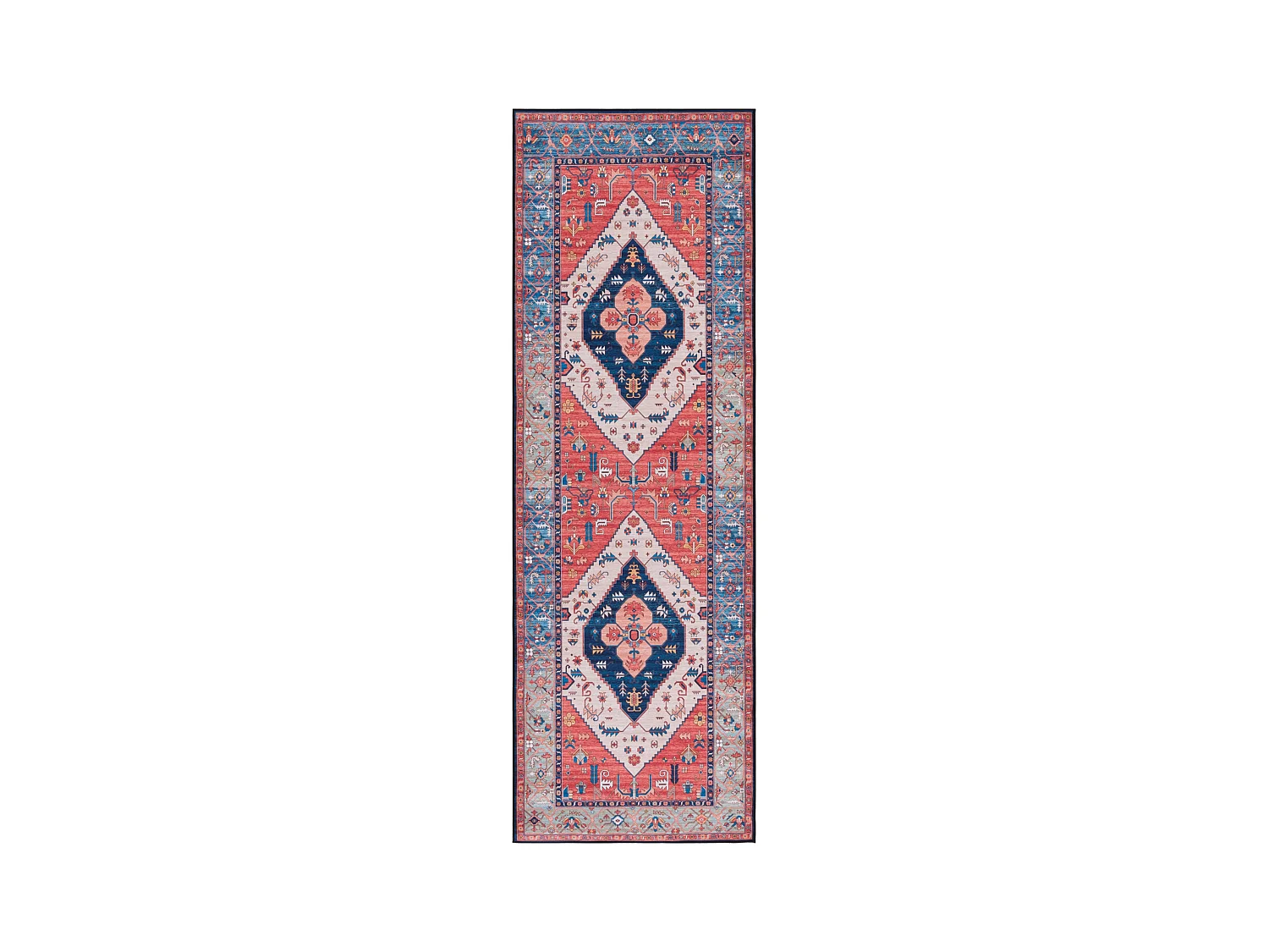 Tapis Rouille/Bleu 76 X 244 cm - Leilani