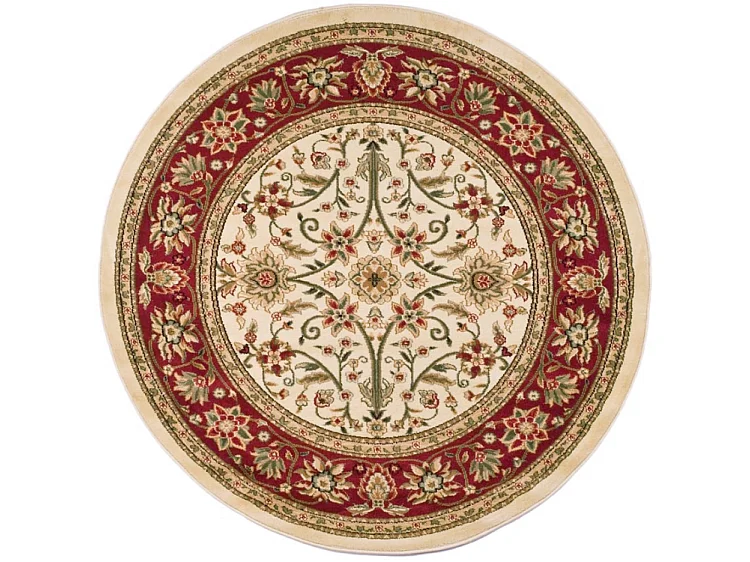 Tapis Ivoire/Rouge 122 X 122 cm - Xandra