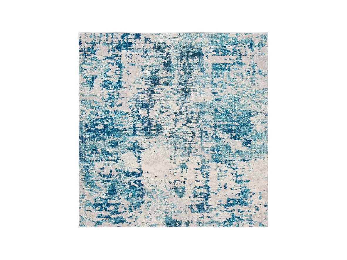 Tapis Ivoire/Turquoise 201 X 201 cm - Odaline