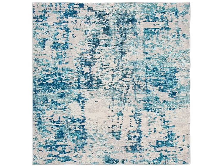 Tapis Ivoire/Turquoise 201 X 201 cm - Odaline