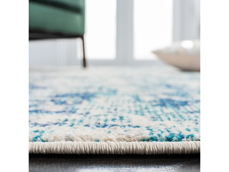 Tapis Ivoire/Turquoise 201 X 201 cm - Odaline