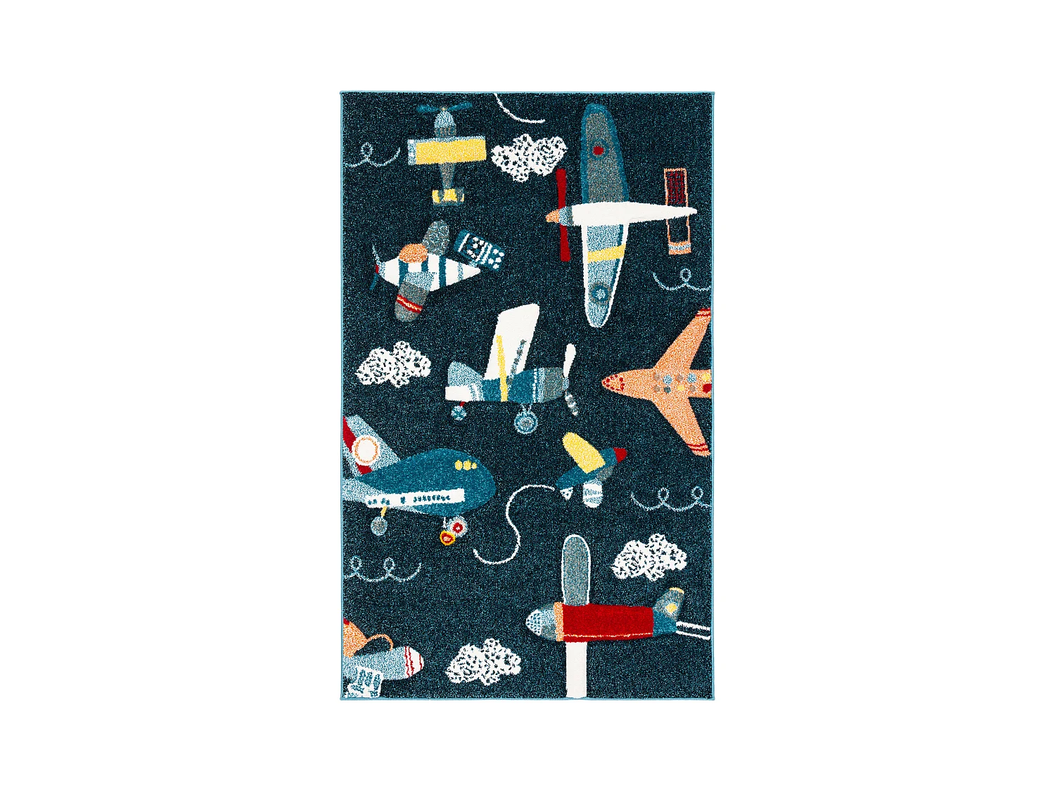 Tapis Bleu Marine/Neutre 122 X 183 cm - Layla