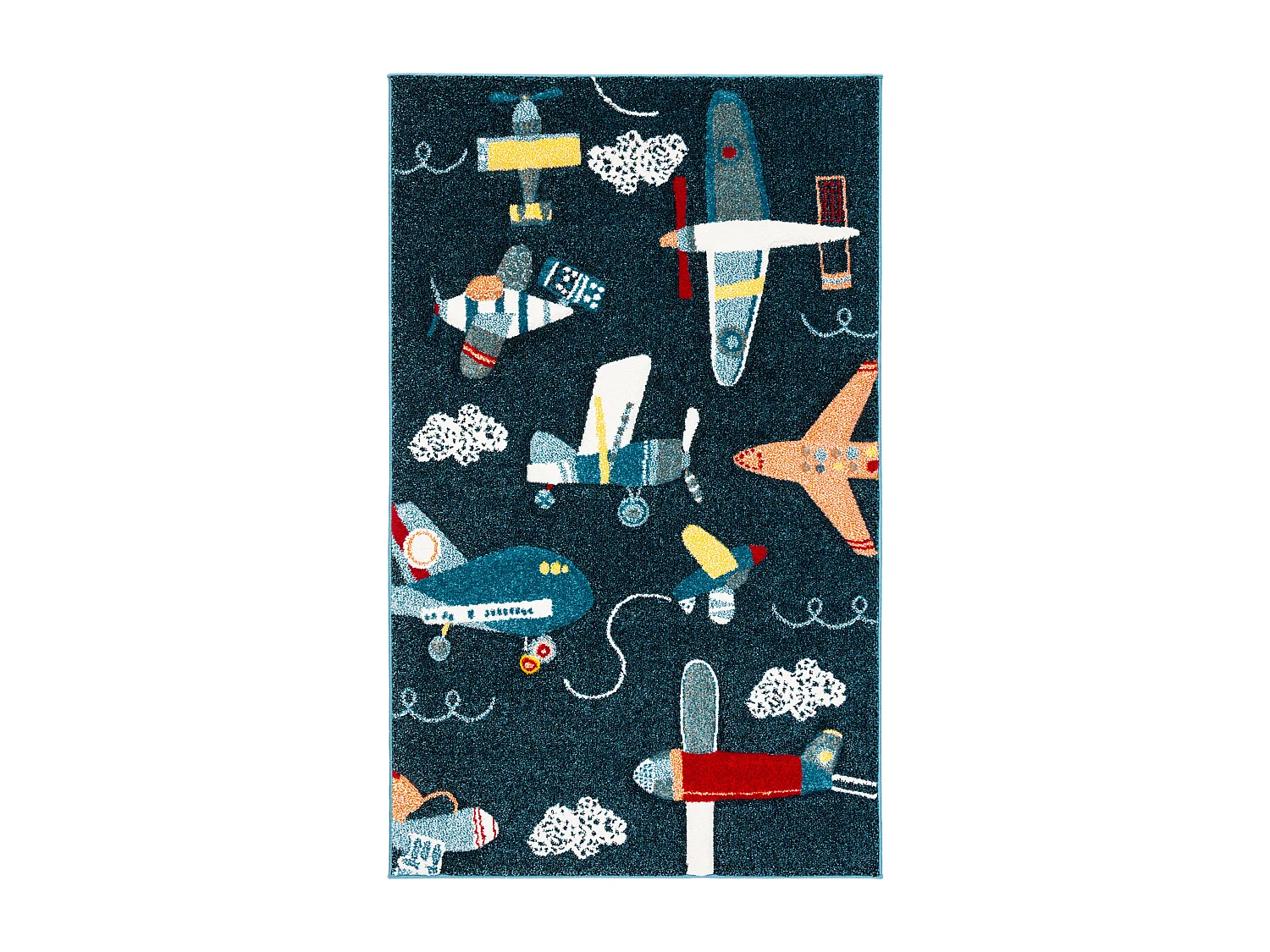 Tapis Bleu Marine/Neutre 122 X 183 cm - Layla