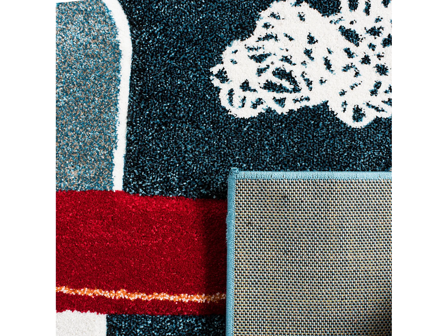 Tapis Bleu Marine/Neutre 122 X 183 cm - Layla