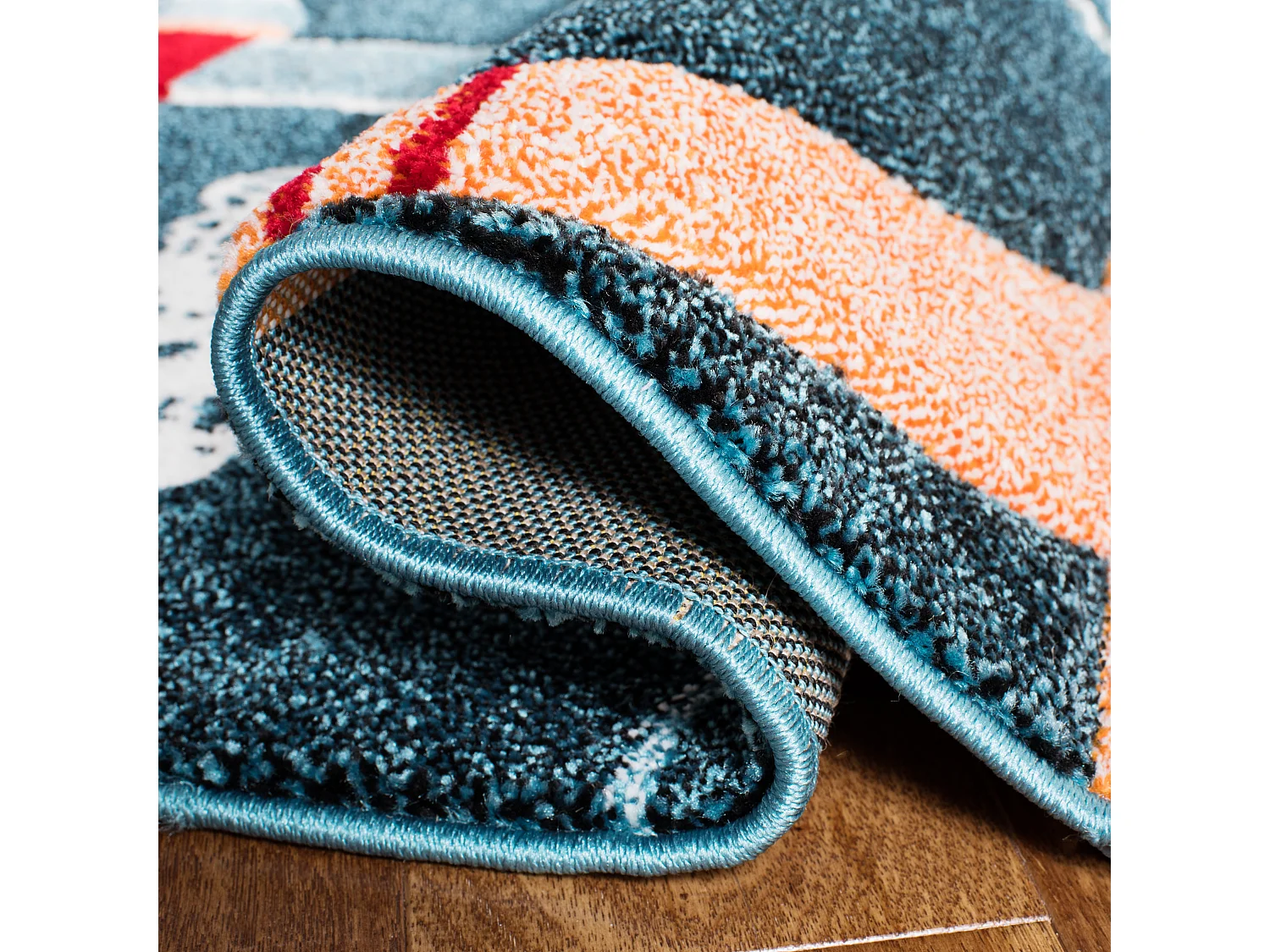 Tapis Bleu Marine/Neutre 122 X 183 cm - Layla