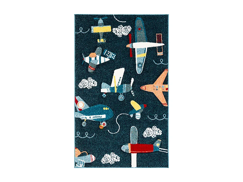 Tapis Bleu Marine/Neutre 122 X 183 cm - Layla