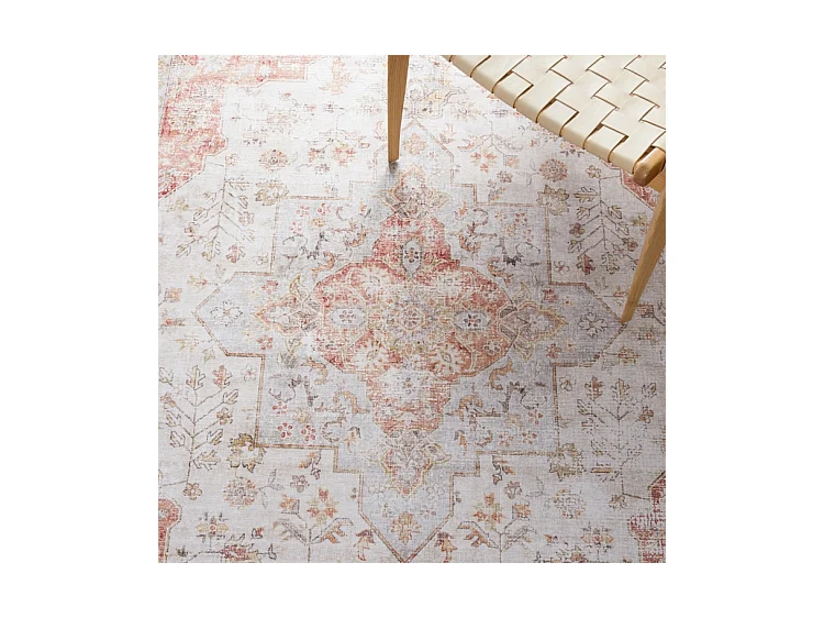 Tapis Gris clair/Rouille 244 X 244 cm - Primrose