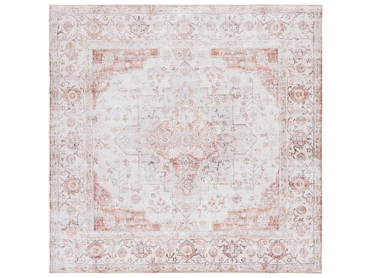 Tapis Gris clair/Rouille 244 X 244 cm - Primrose