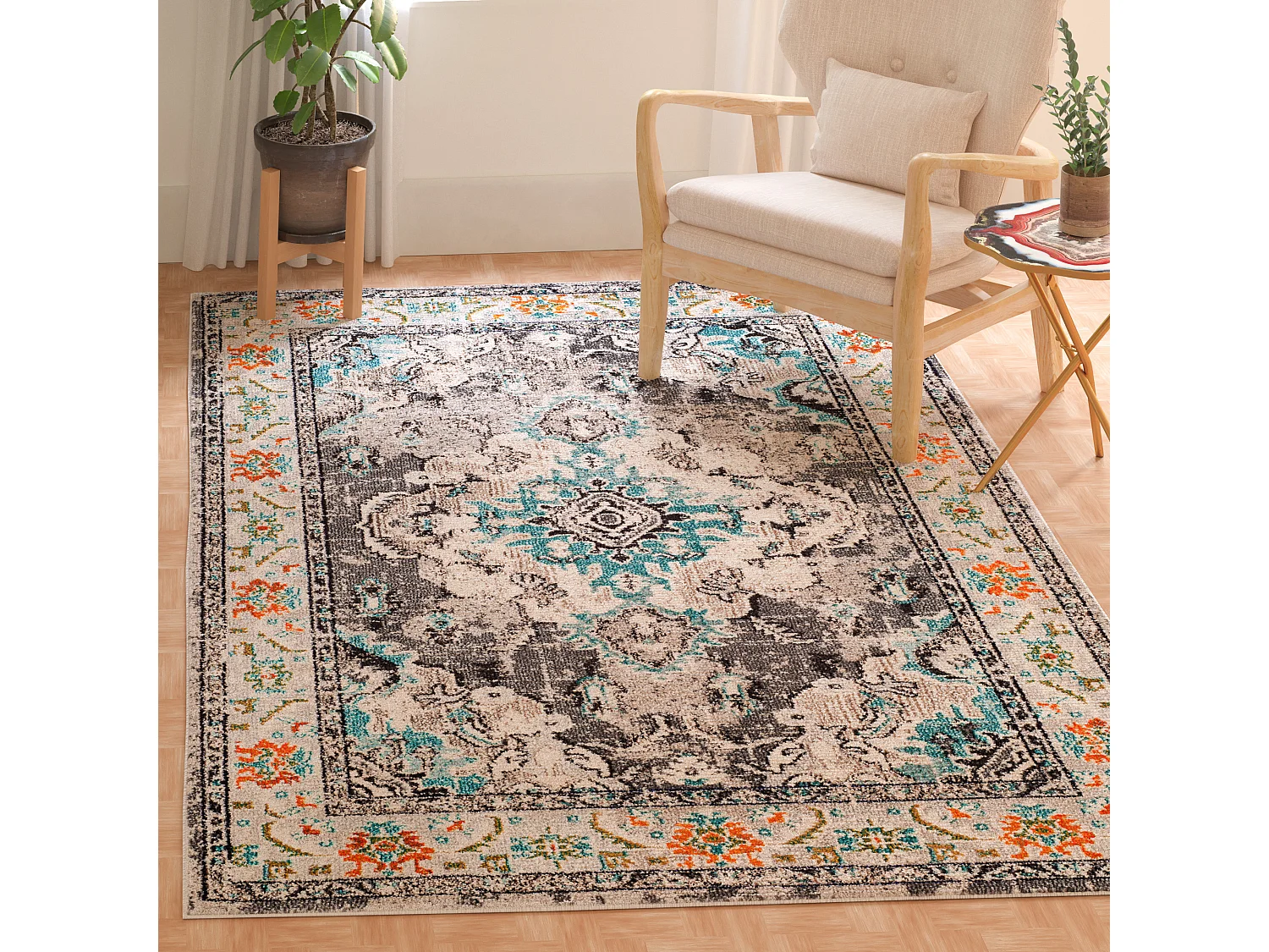 Tapis Gris/Bleu 122 X 170 cm - Milà