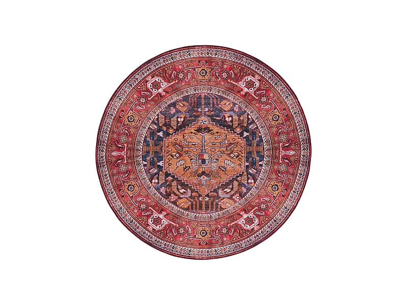 Tapis Bleu Marine/Rouille 183 X 183 cm - Patricia