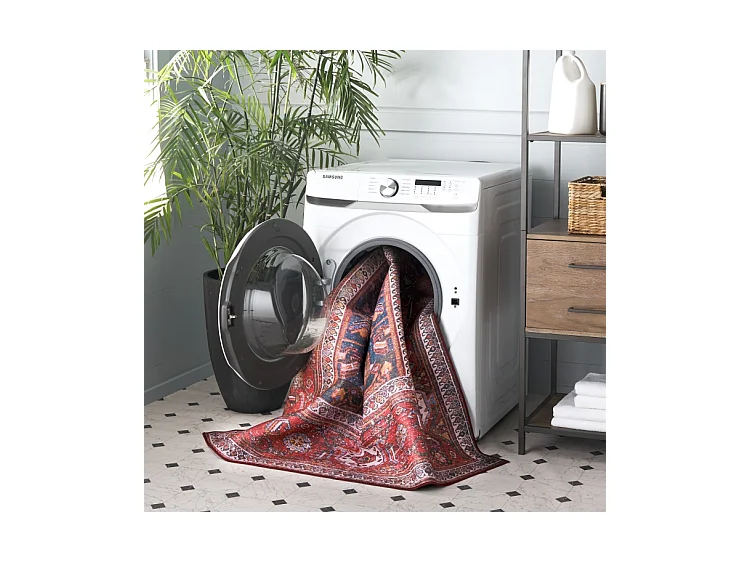 Tapis Bleu Marine/Rouille 183 X 183 cm - Patricia