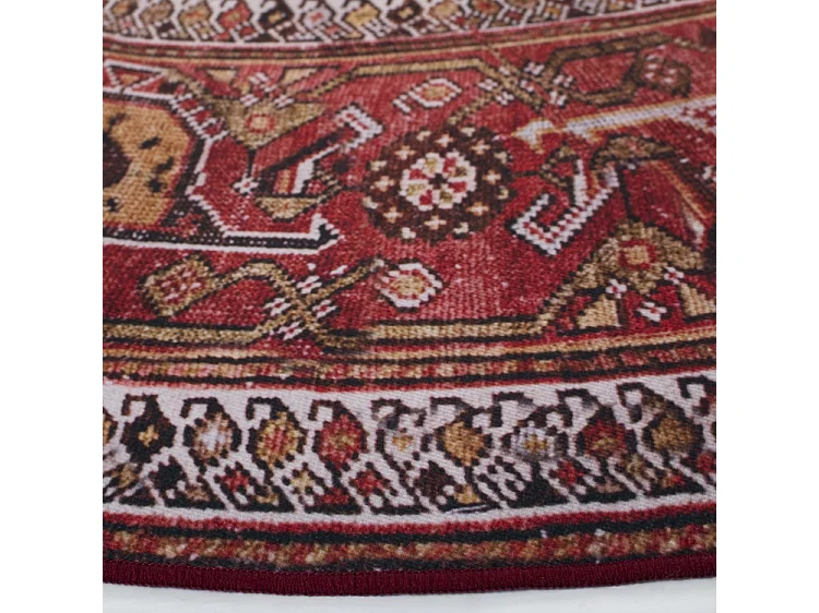 Tapis Bleu Marine/Rouille 183 X 183 cm - Patricia