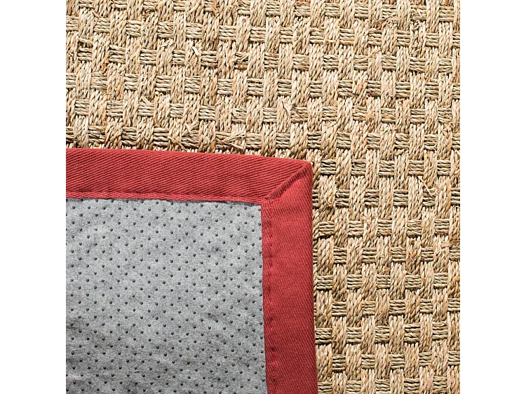 Tapis Beige/Rouge 76 X 122 cm - Roselyn