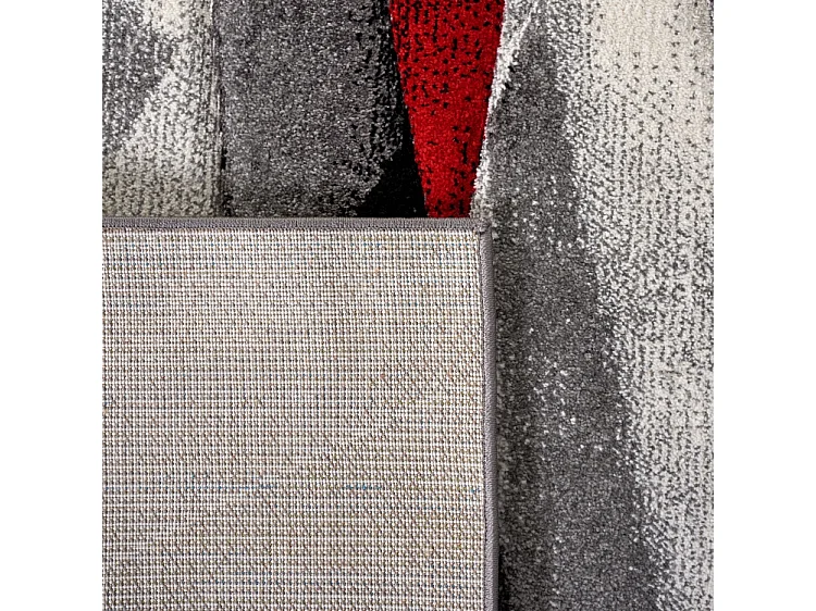 Tapis Gris/Rouge 201 X 274 cm - Aubrey