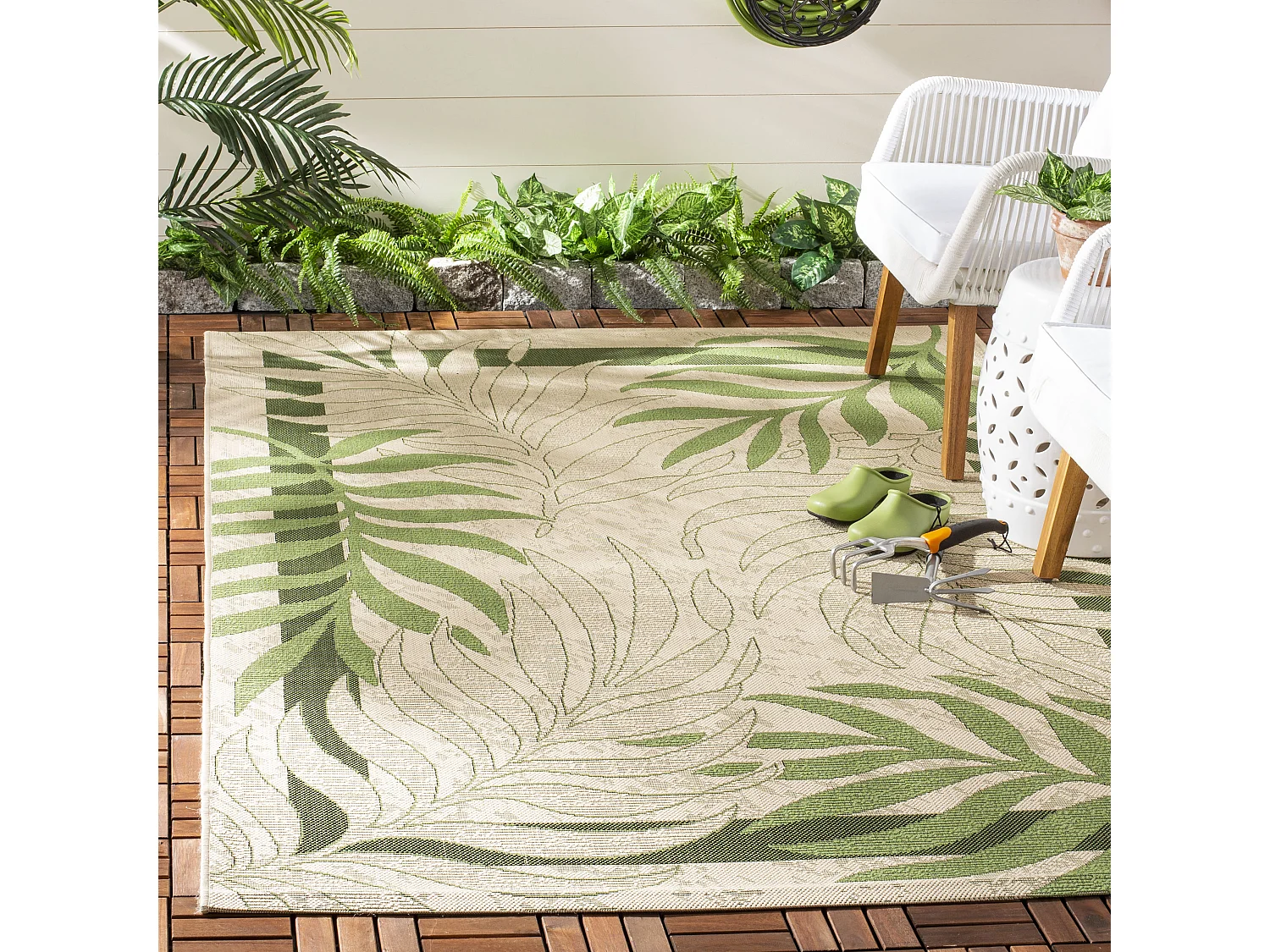 Tapis Vert/Beige 122 X 170 cm - Zofia