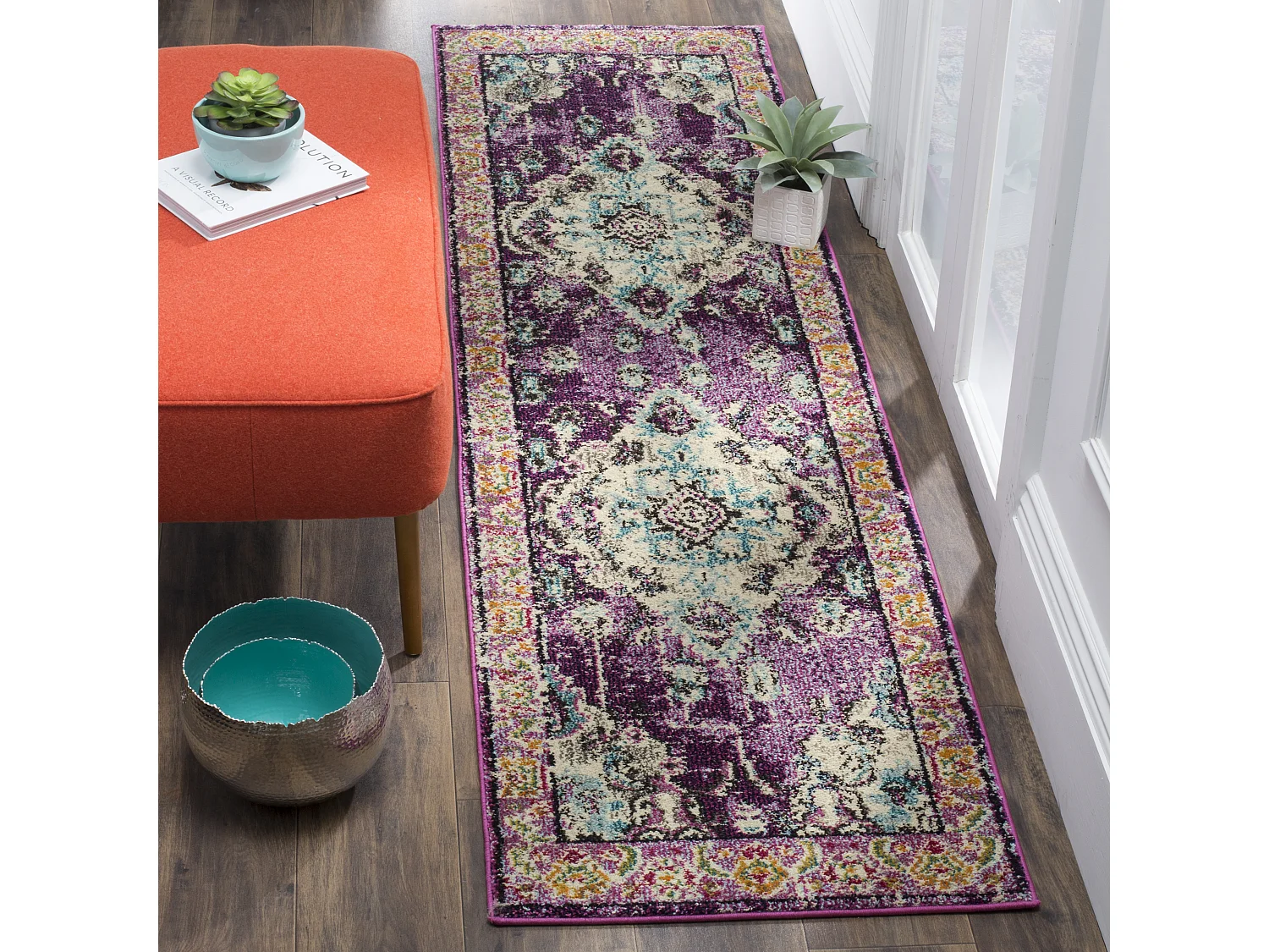Tapis Violet/Bleu 66 X 183 cm - Milà