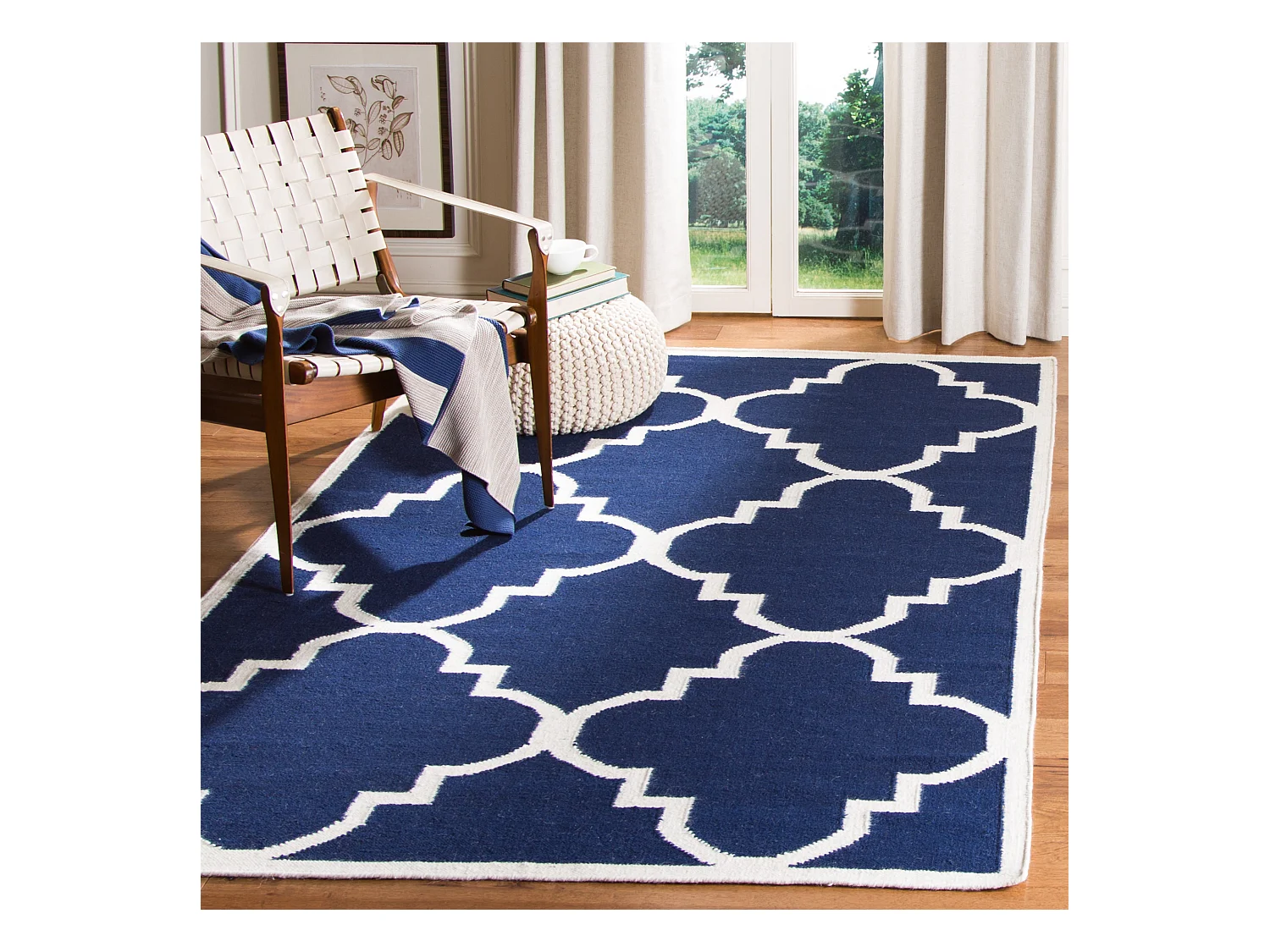 Tapis Bleu Marine/Neutre 152 X 244 cm - Nadia
