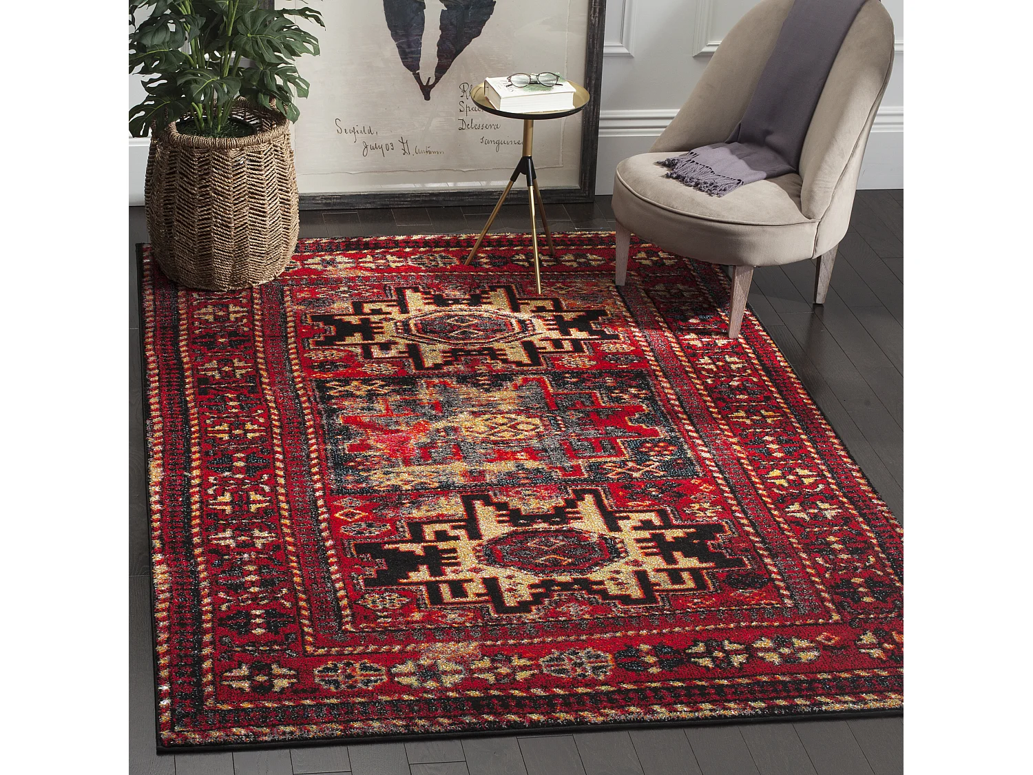 Tapis Rouge/Multicolore 122 X 183 cm - Waverly