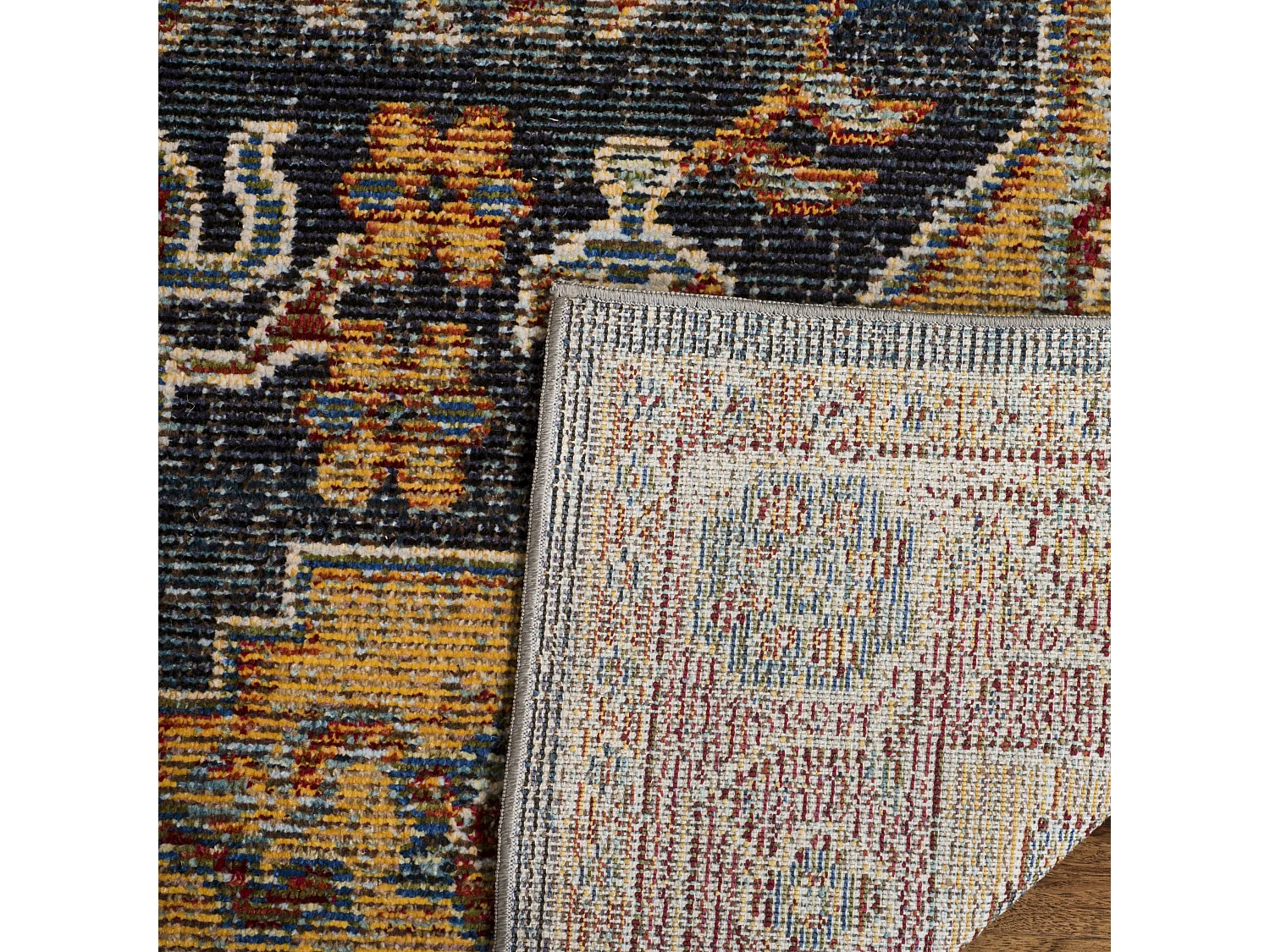 Tapis Bleu Marine/Or 91 X 152 cm - Aslan