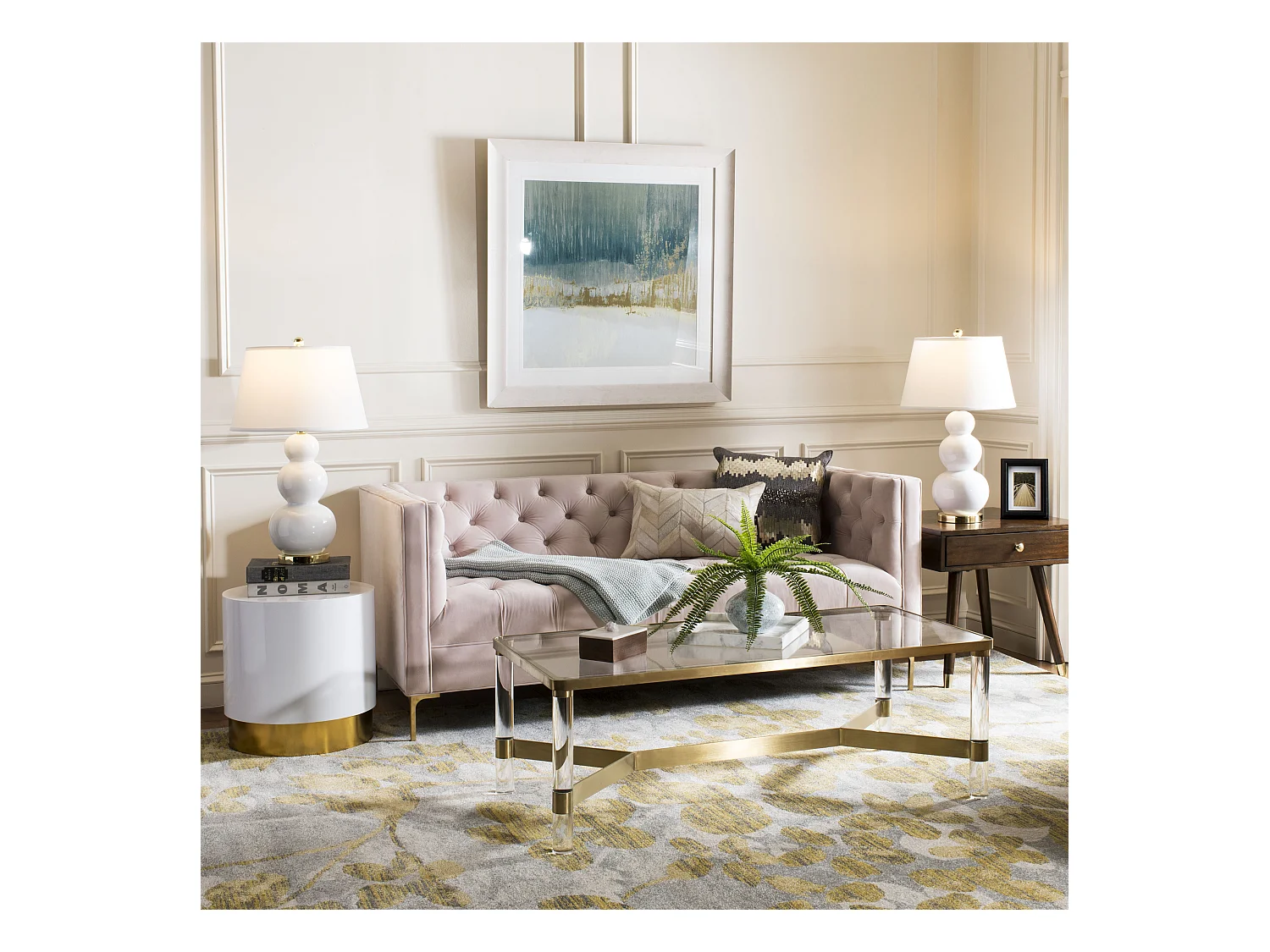 Tapis Gris 152 X 244 cm - Flora