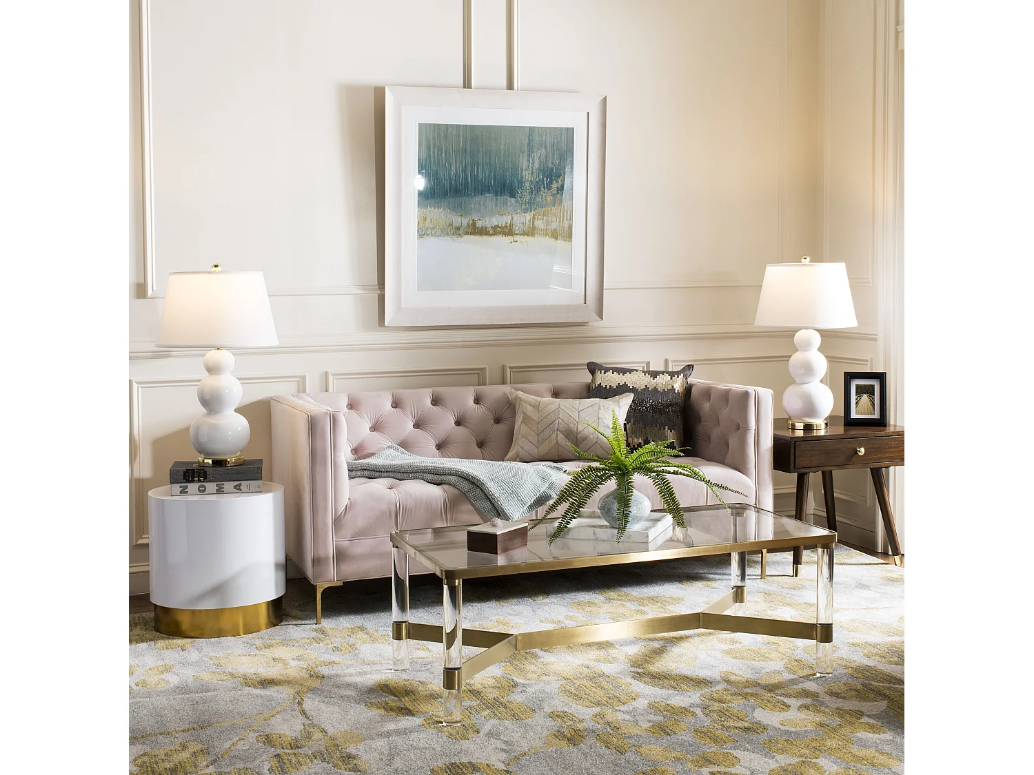 Tapis Gris 152 X 244 cm - Flora