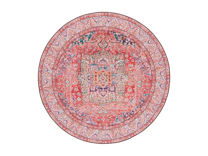 Tapis Rose/Crème 183 X 183 cm - Fleur