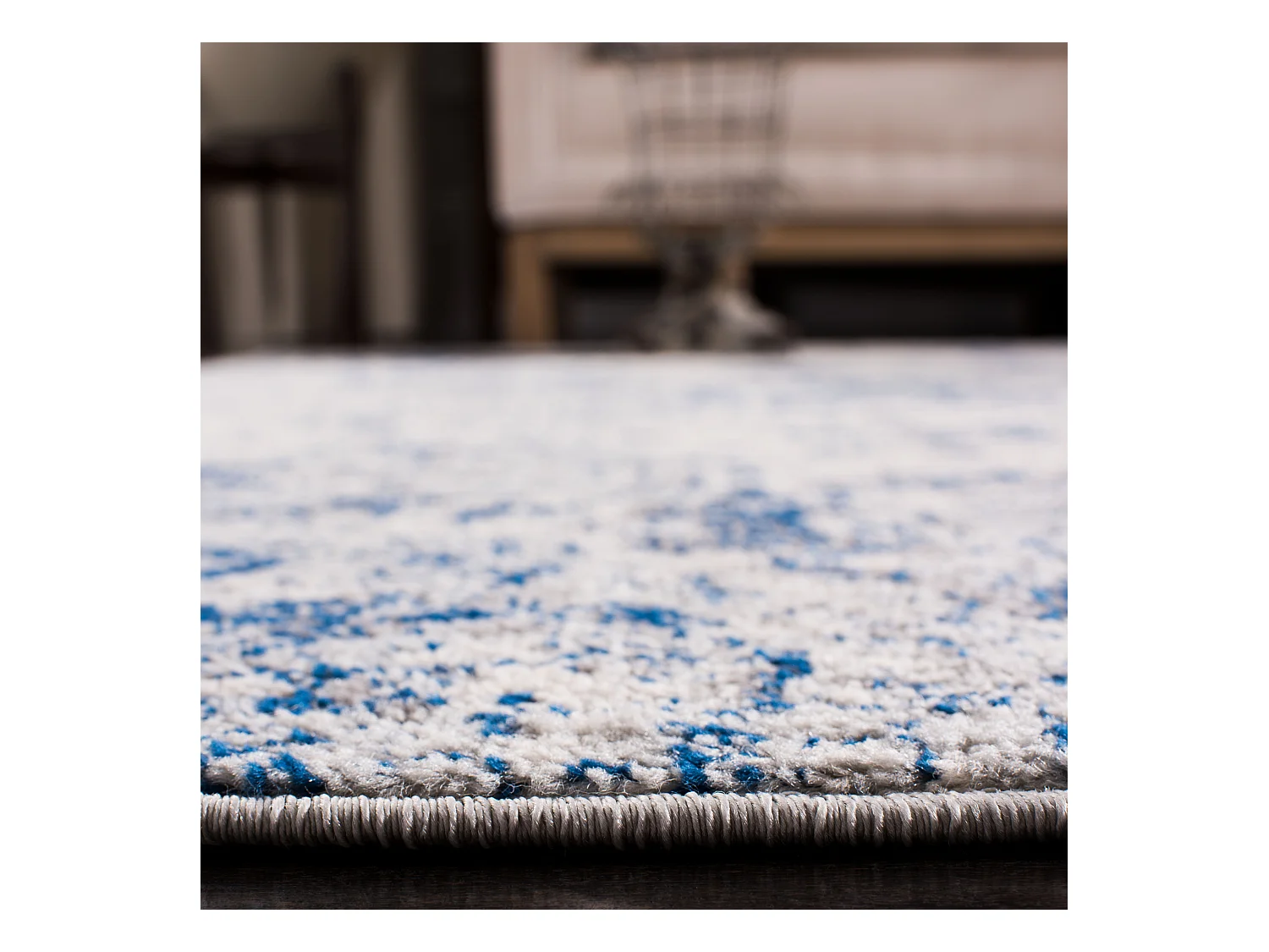 Tapis Blanc/Bleu 122 X 183 cm - Mopani