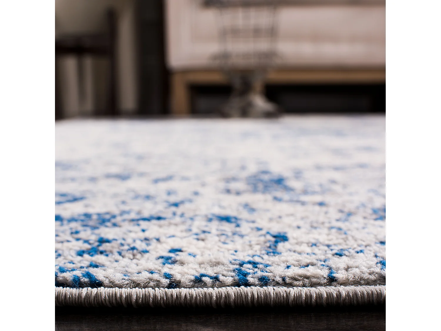 Tapis Blanc/Bleu 122 X 183 cm - Mopani