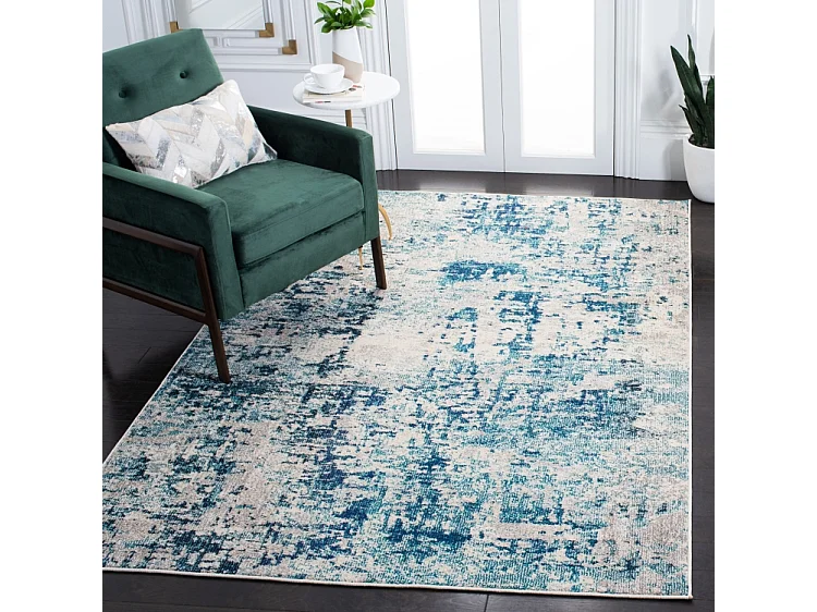 Tapis Ivoire/Turquoise 160 X 229 cm - Odaline
