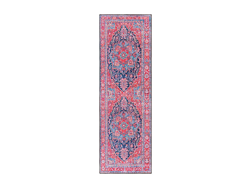 Tapis Bleu Marine/Rouge 76 X 244 cm - Isabeau