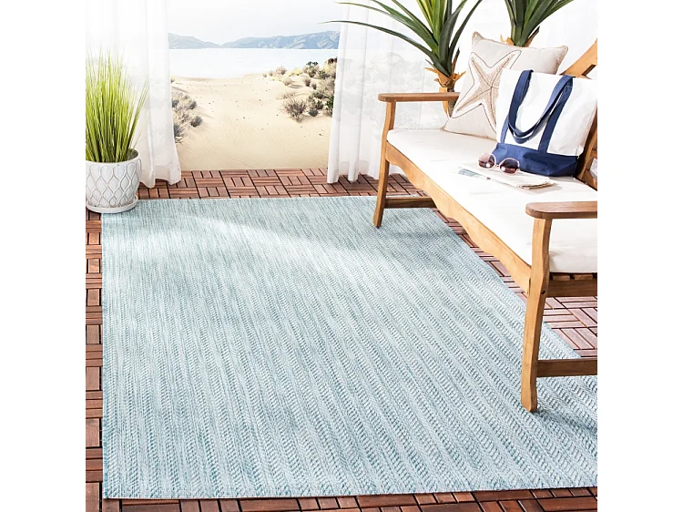 Tapis Bleu Gris 122 X 170 cm - Solstice