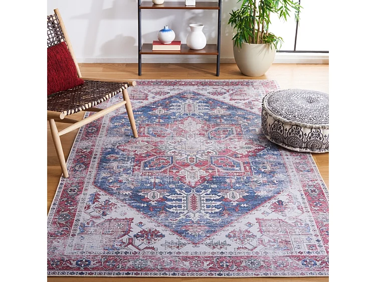 Tapis Bleu Marine/Rouge 152 X 244 cm - Arianne