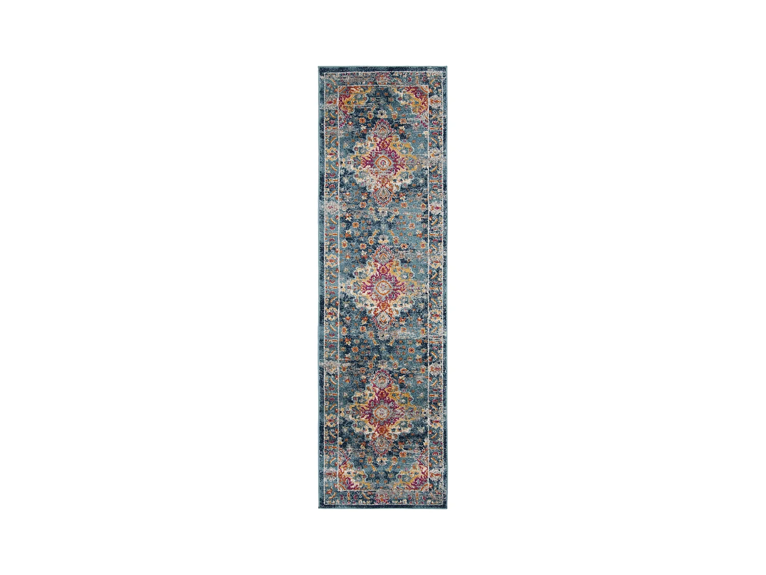 Tapis Sarcelle/Fuschia 69 X 244 cm - Shannon