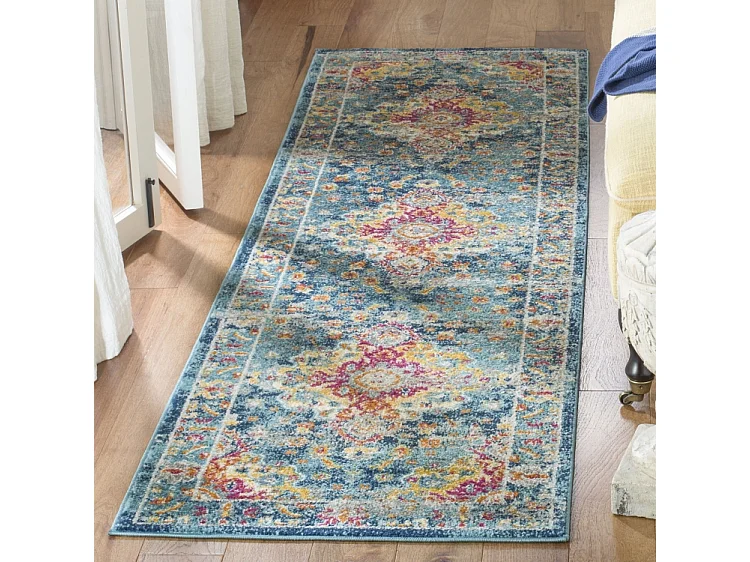Tapis Sarcelle/Fuschia 69 X 244 cm - Shannon