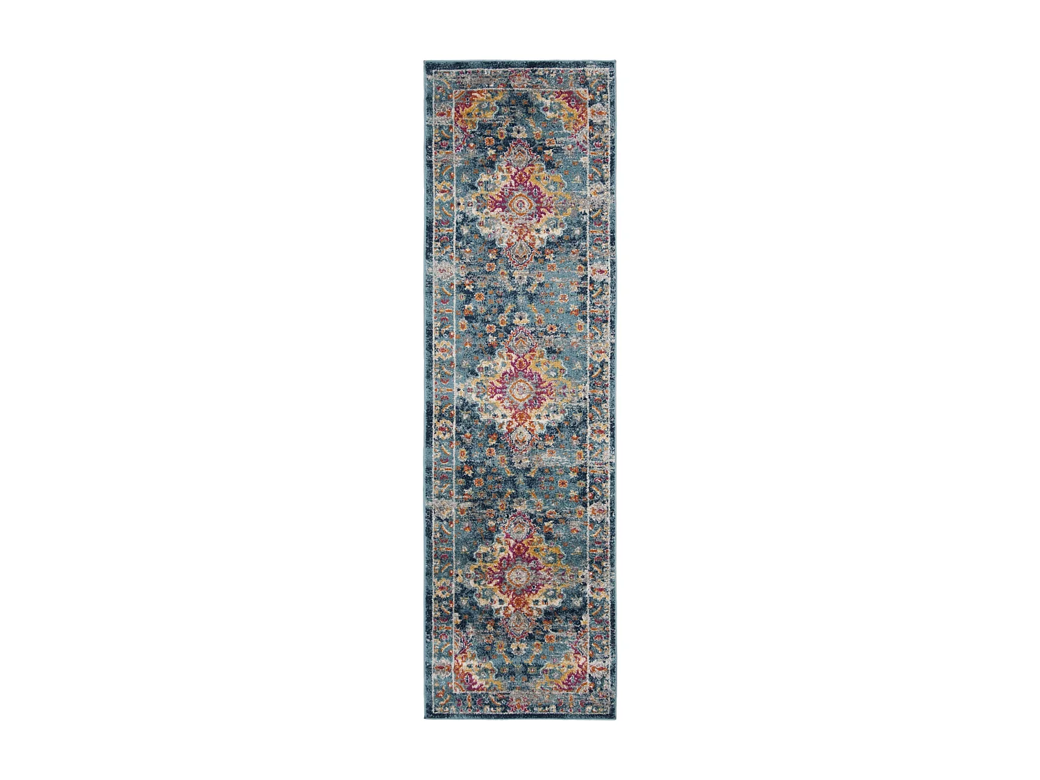 Tapis Sarcelle/Fuschia 69 X 244 cm - Shannon