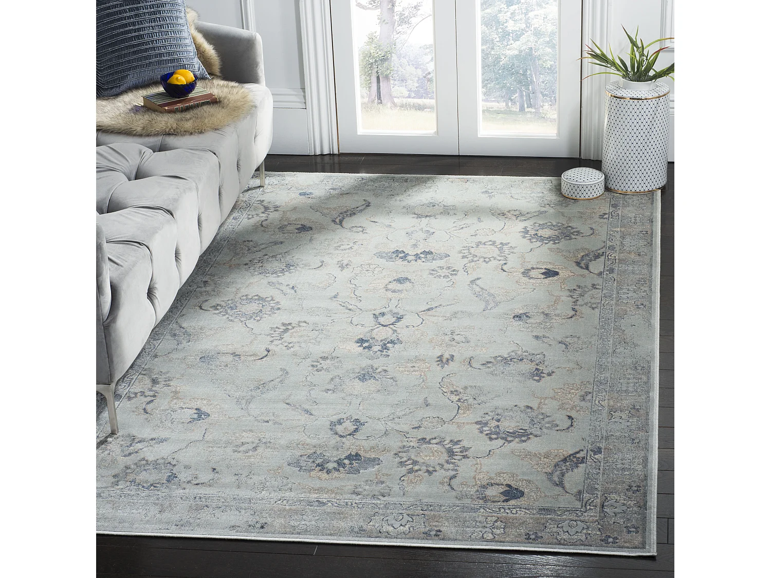Tapis Bleu 201 X 279 cm - Rowena