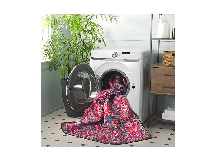 Tapis Bleu Marine/Rouge 91 X 152 cm - Isabeau