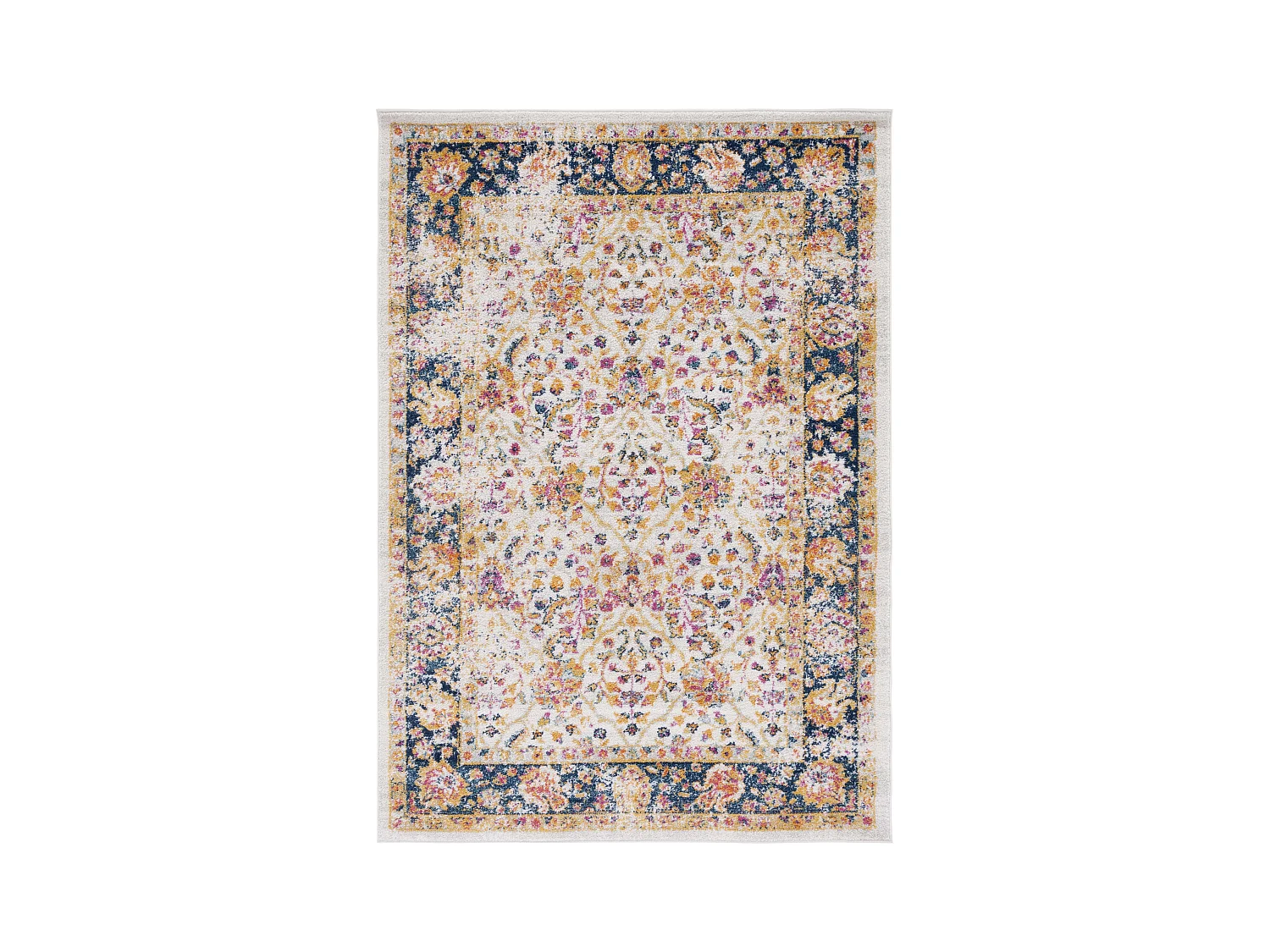 Tapis Neutre/Bleu Marine 155 X 229 cm - Melita