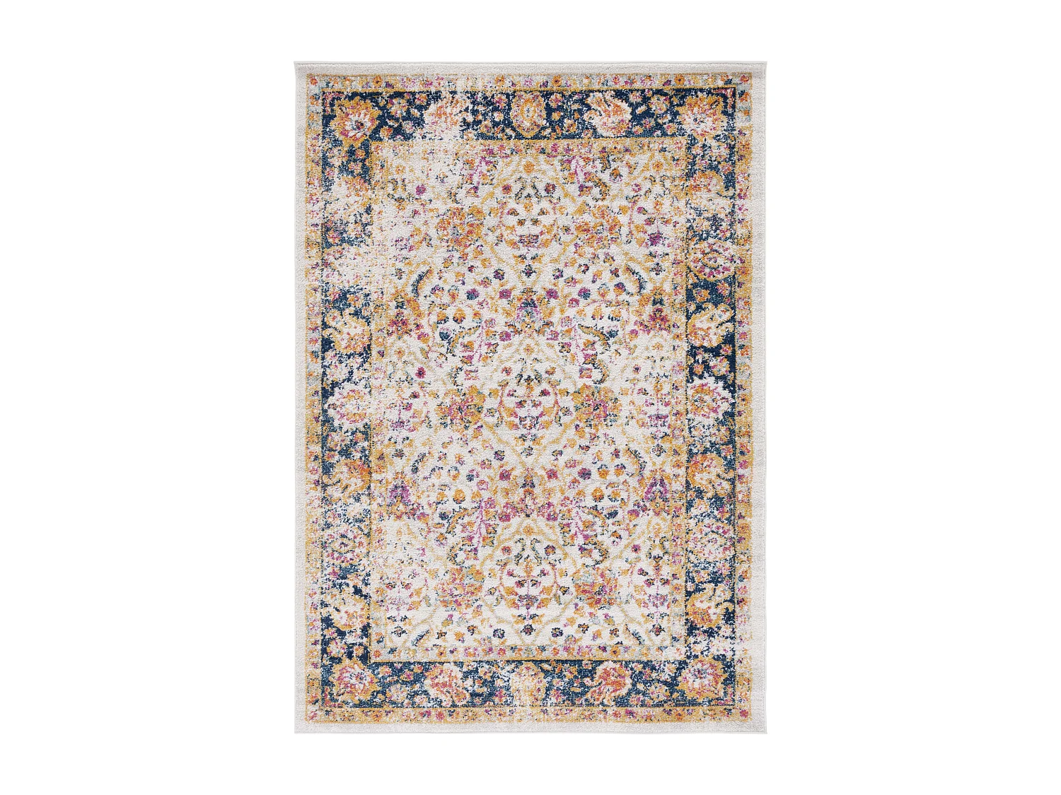 Tapis Neutre/Bleu Marine 155 X 229 cm - Melita